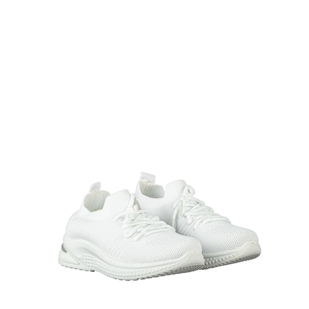 Παιδικά αθλητικά παπούτσια  λευκά από ύφασμα Fantase, 2 - Kalapod.gr